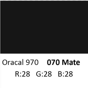 VINILO ORACAL 970-070 M RA NEGRO MATE CAST 1.52 X 25, ml