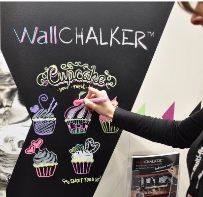 .VINILO PIZARRA NEGRO MACTAC WALLCHALKER, 1.23 X 50 , M.L