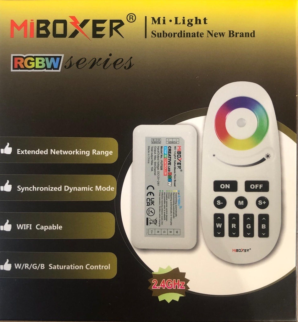 CONTROLADOR RGB LEDIT 4 CANALES RGB+W . 120W 12V.REF. 3921