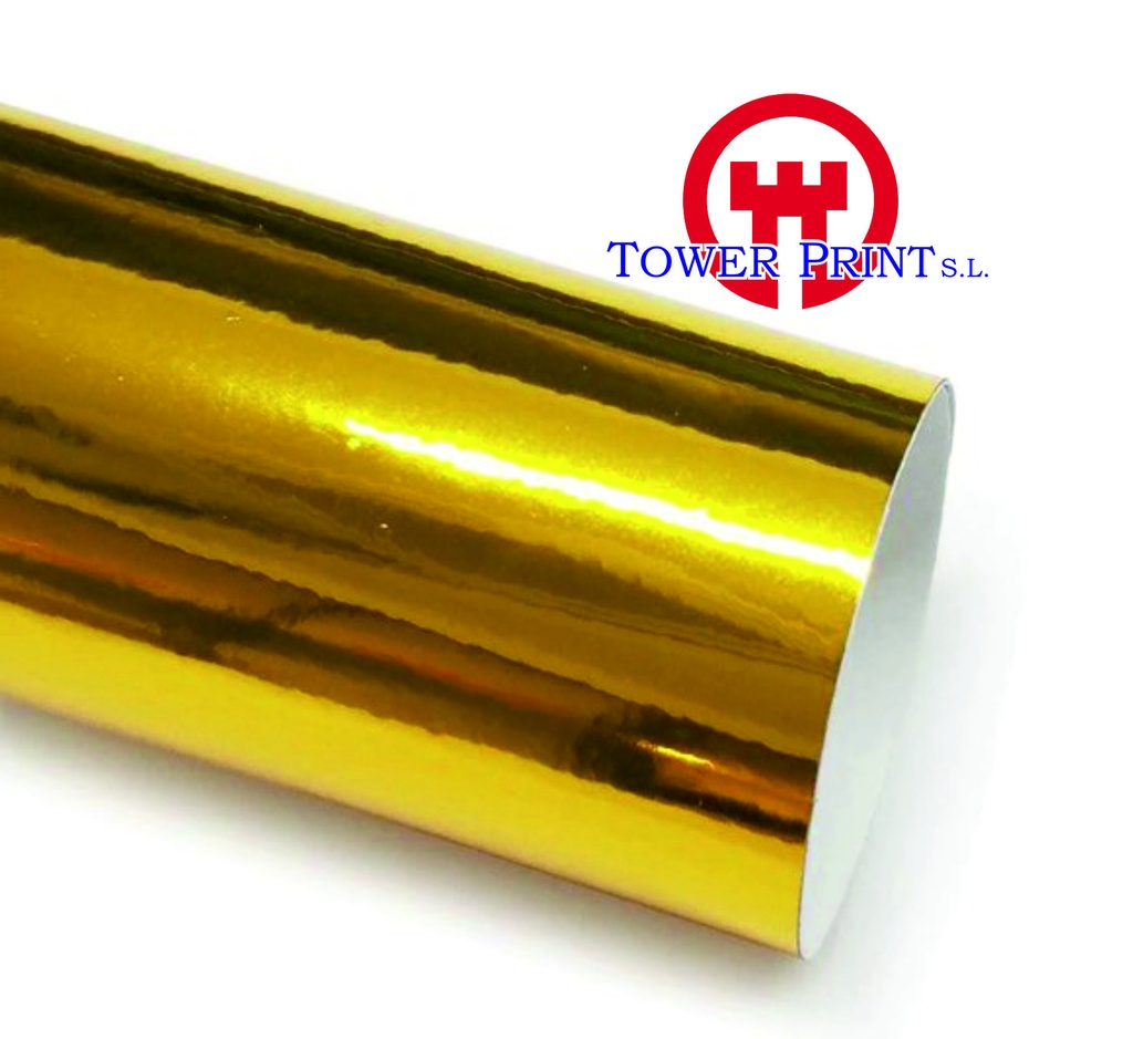 EXTRA MEDIA VINILO ORO ESPEJO DOS CARAS PARA INTERIOR 1.22 X 50 M.L.