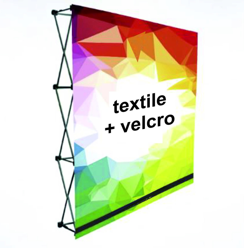 IMPRESION DIGITAL EN TELA PARA DISPLAY POP UP 3X5 CON VELCRO