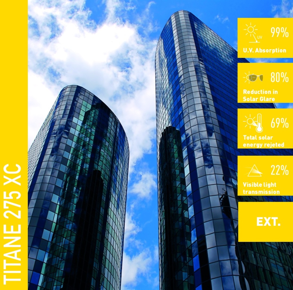 LAMINA SOLAR EXTERIORES SOLAR SCREEN TITANE 275XC 1.22 M.L.