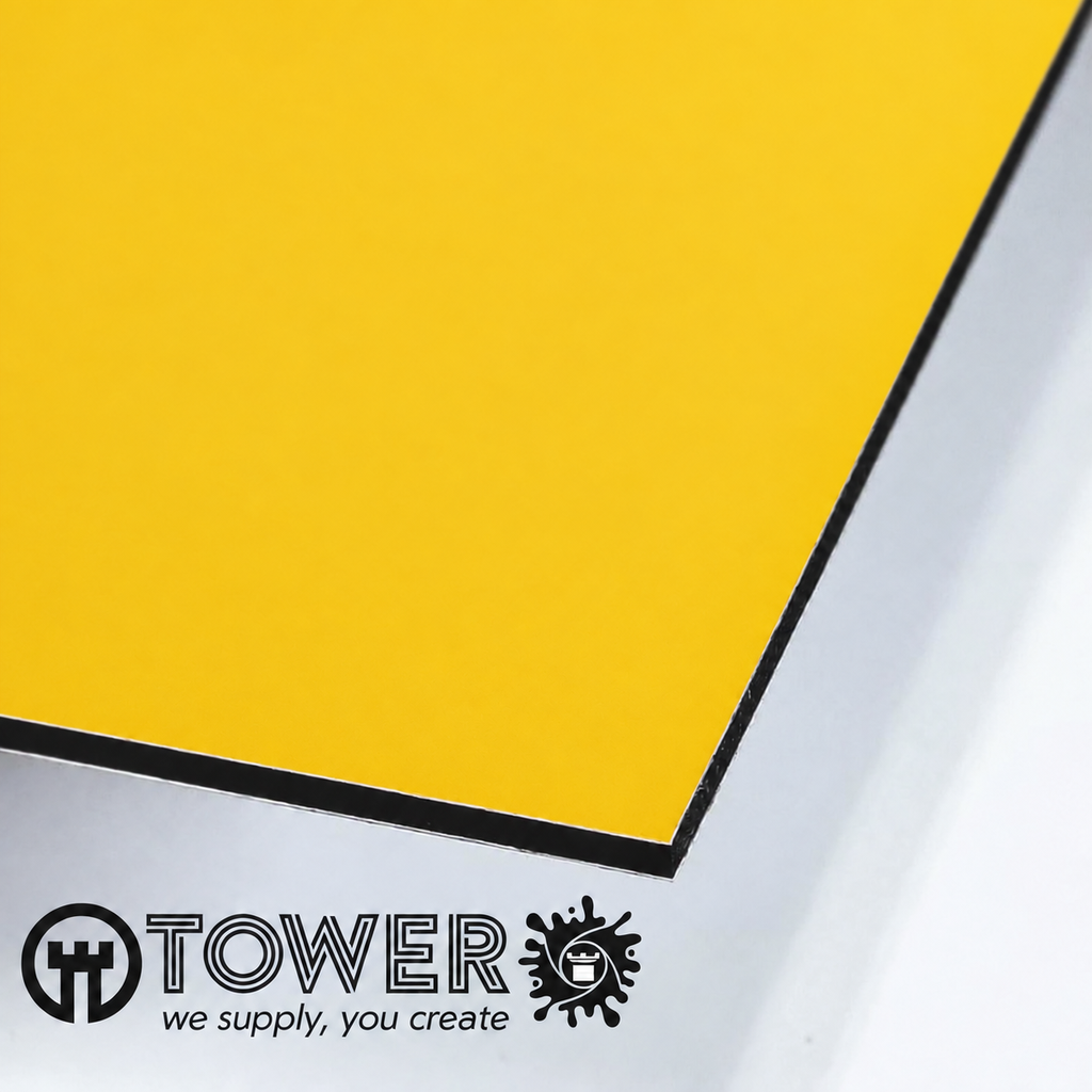PANEL SANDWICH ALUMINIO 3 MM AMARILLO BRILLO/AMARILLO MATE RAL 1023 CBOND 3050X1500,und
