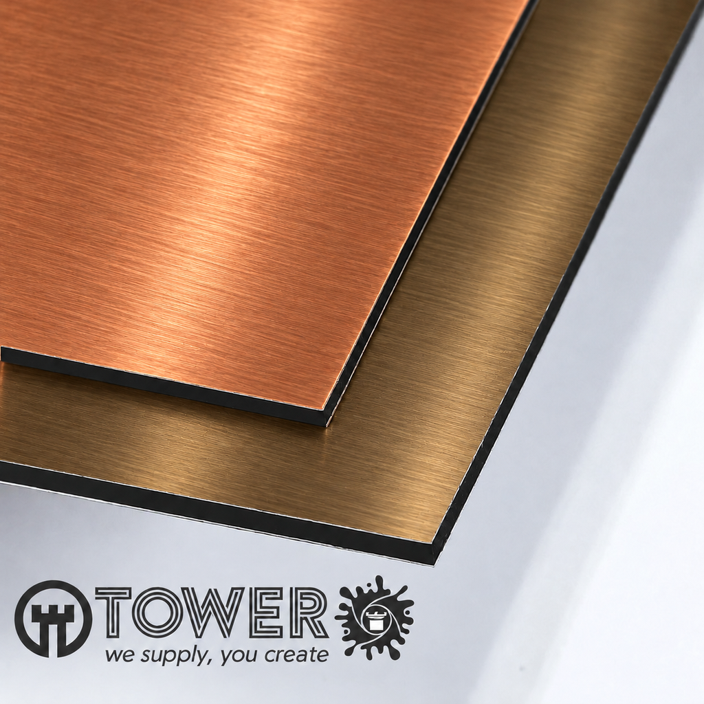 PANEL SANDWICH ALUMINIO 3 MM COBRE CEPILLADO/BRONCE CEPILLADO CBOND 3050X1500,und