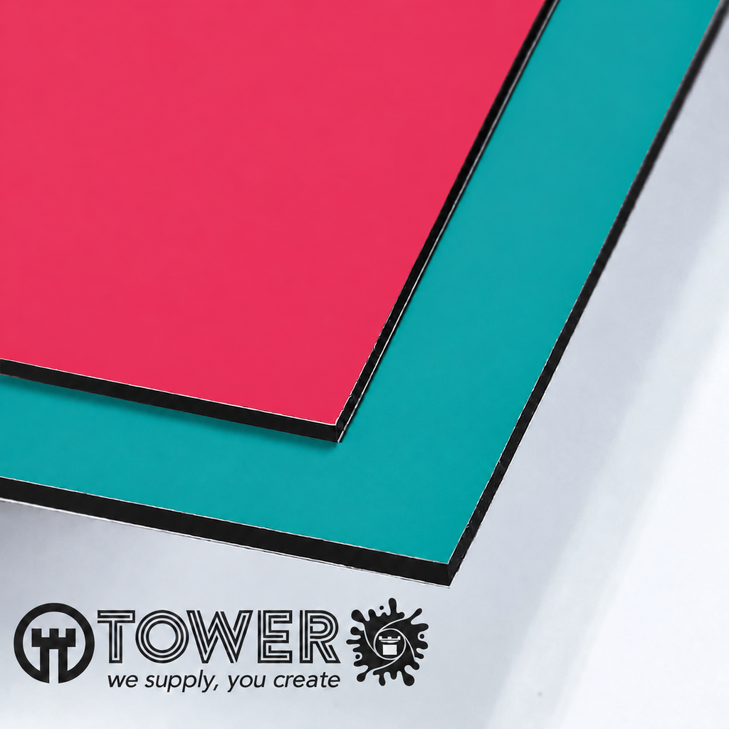 PANEL SANDWICH ALUMINIO 3 MM MAGENTA RAL3018/TURQUESA MAT RAL5018 CBOND 3050X1500,und