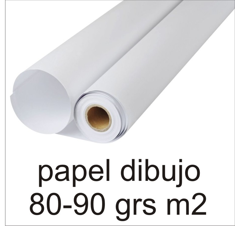 PAPEL DIBUJO 90 GRS 137 X 50, bobina.