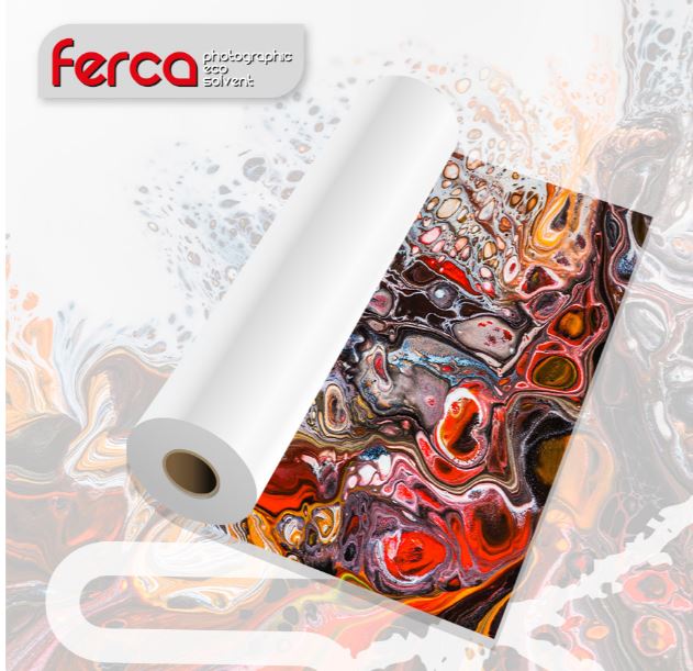 PAPEL FOTO BRILLO FERCA ECO-SOLVENTE 240GRS. 1,37X30MTS, BOB