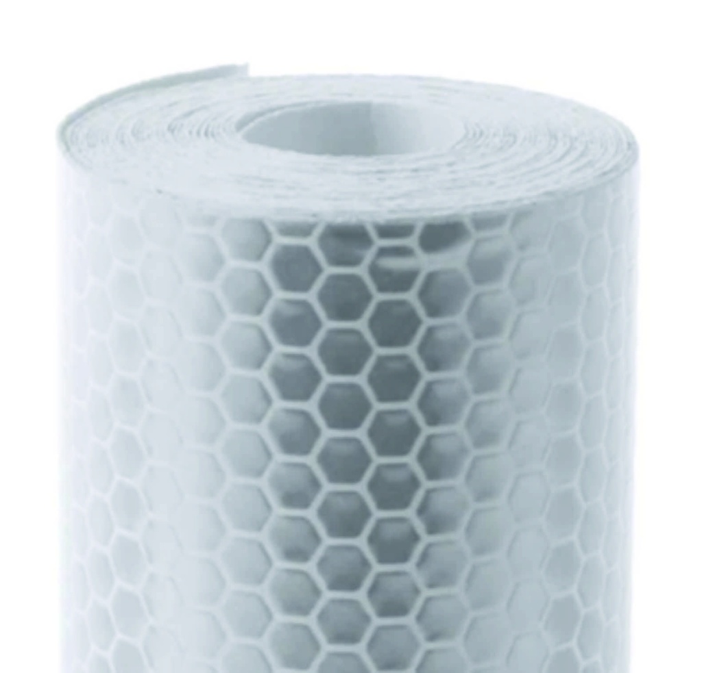 REFLECTANTE NIVEL II  BLANCO MICROPRISMAS 1.22x45.7 mt. lineal.