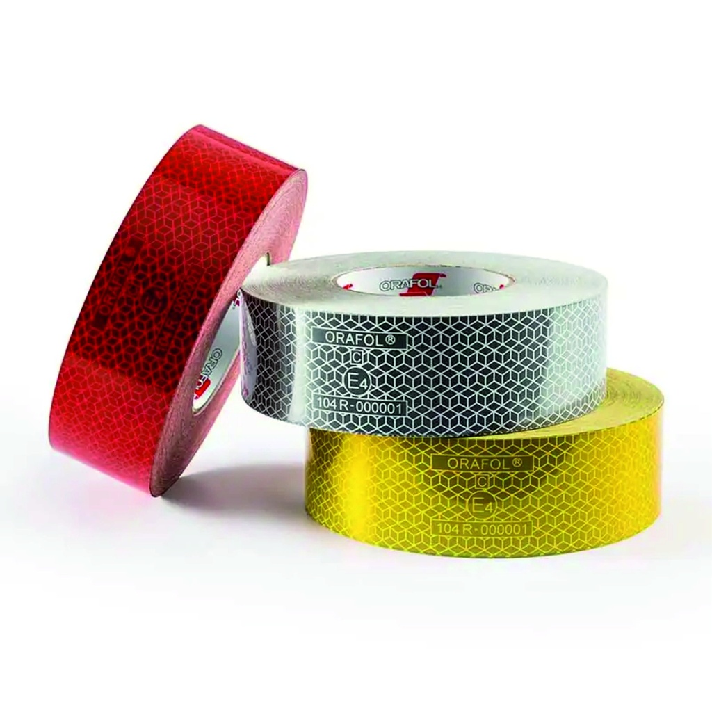 REFLECTANTE VEHICULOS CONTORNO SEGURIDAD ORACAL HOMOLOGADO VC-104 AMARILLO 018, ROLLO DE 50mmx50m (continuo)