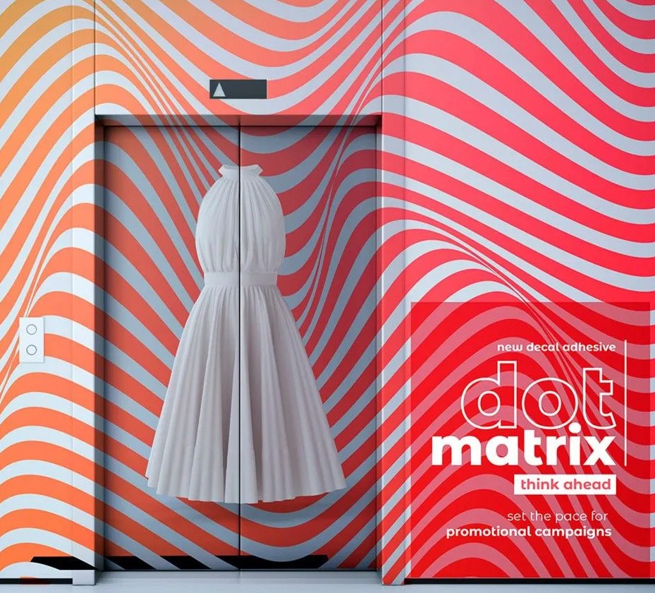 VINILO DECAL DOT MATRIX R PE100 MULTIPRINT. BCO. MATE 1.05X50 (Z3463R)