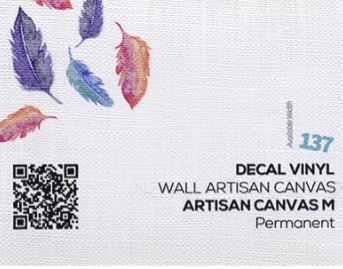 VINILO DECAL WALL ARTISAN CANVAS 1.37 X 30 mts. imp. solv/uv/latex