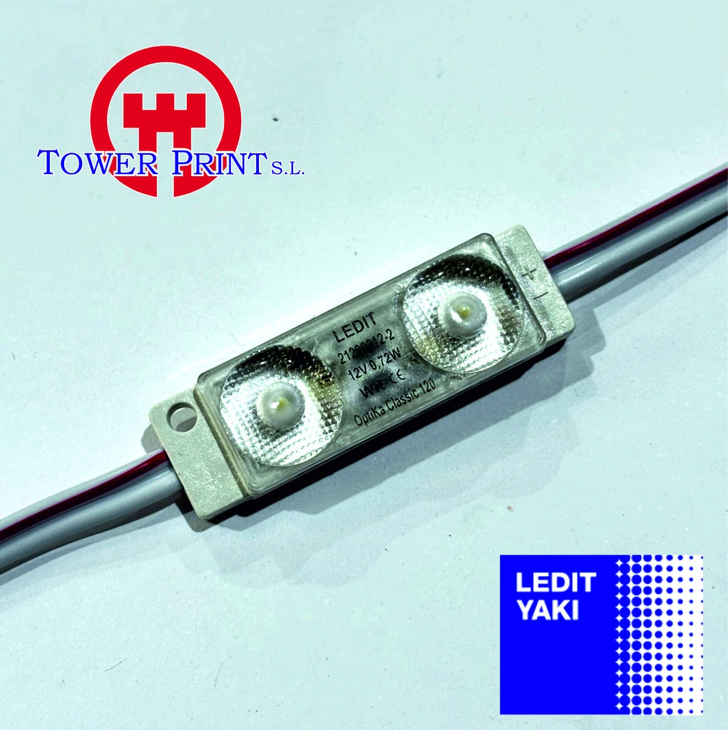 LED LEDIT CLASSIC 120 WH BLANCO 7000K 2 CHIP,  100 MODULOS EN 4 CADENAS de 25 MODULOS 0.72W IP68,(ref 21200012-2) 