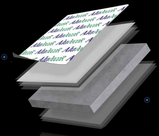 PANEL SANDWICH ALUMINIO 3 MM NEGRO MATE/NEGRO BRILLO 0.3mm (PLEGAR) ALUDECOR 3050X1500,und 