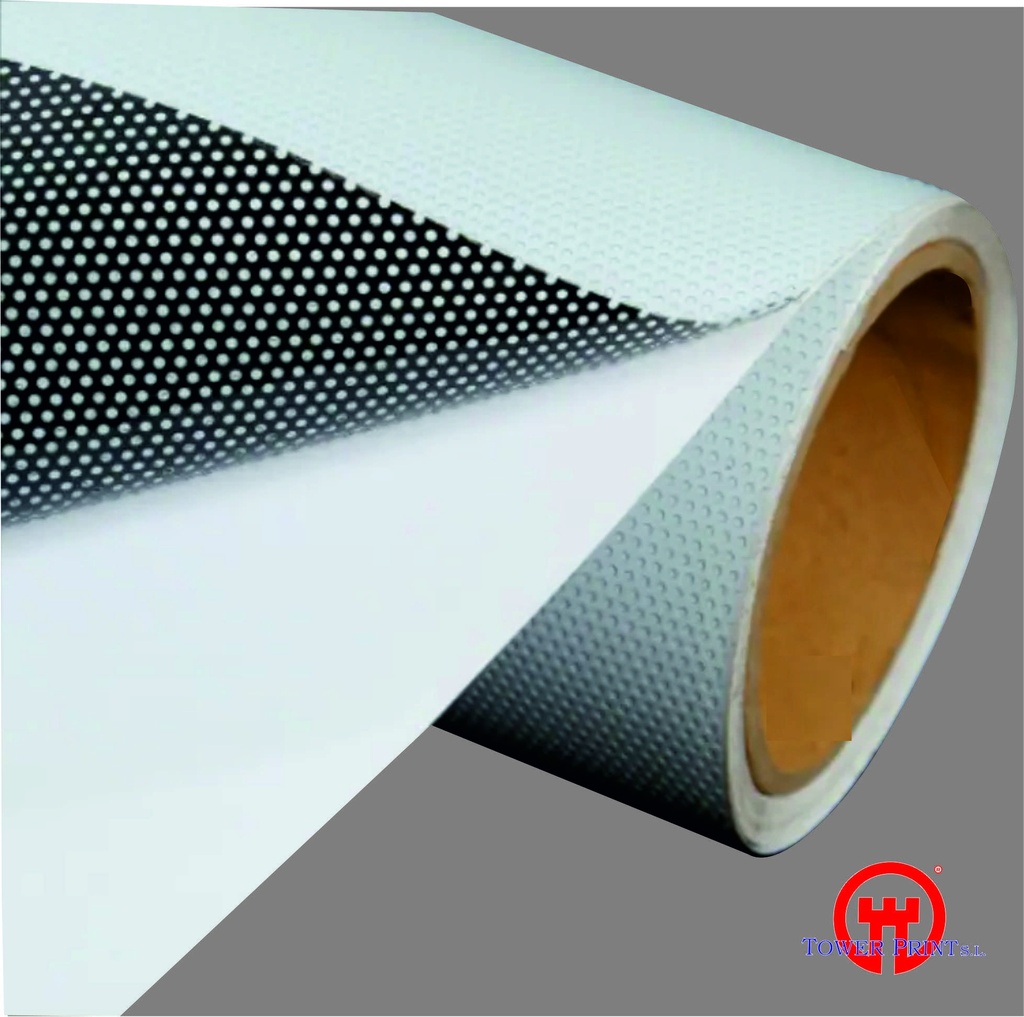 VINILO MICROPERFORADO UNIVERSAL XPRESS 160 micras SOLV/UV PL573030 LINER DOBLE PE 1.06X50.rollo 