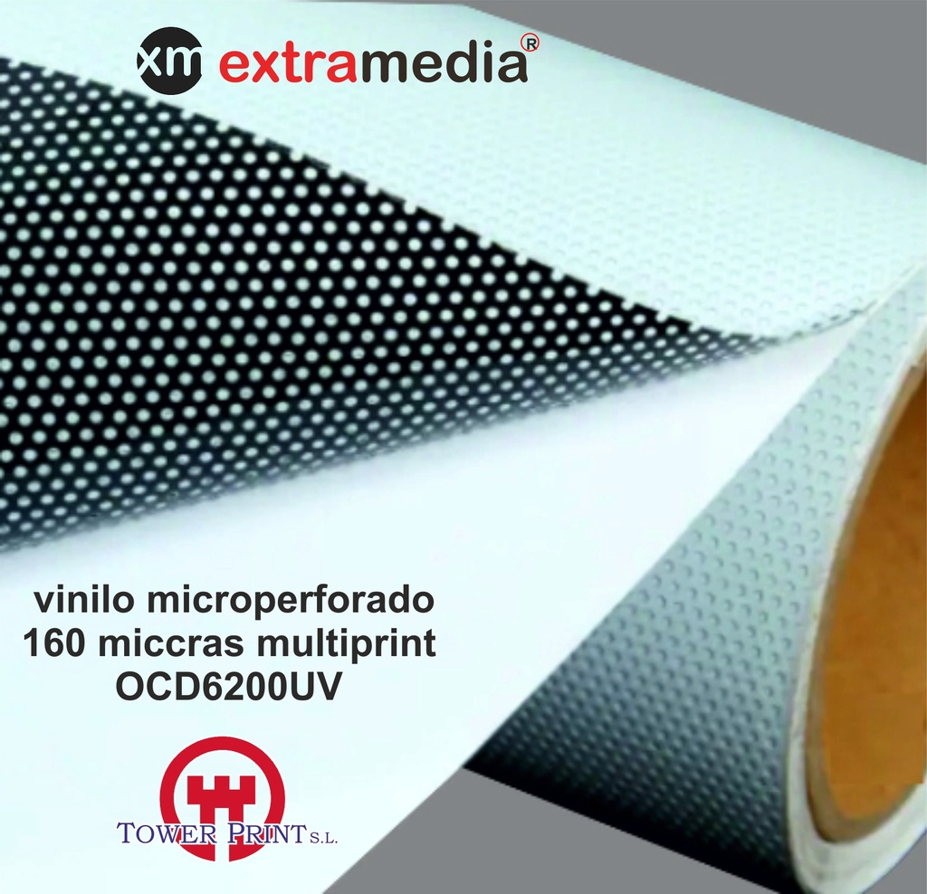 EXTRA MEDIA VINILO MICROPERFORADO 160My. MULTIPRINT 1.37X50