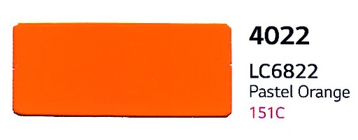 [LG6822] HI-CAL LX 6/7 AÑOS TRASLUCIDO LT4022/LT402B PANTONE 151U NARANJA PASTEL 122, ml