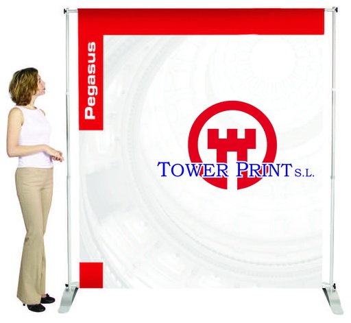 [TAPEGASUS3] BANNER PHOTOCALL PEGASUS EXTENSIBLE DE 2560 X 3000 MM.