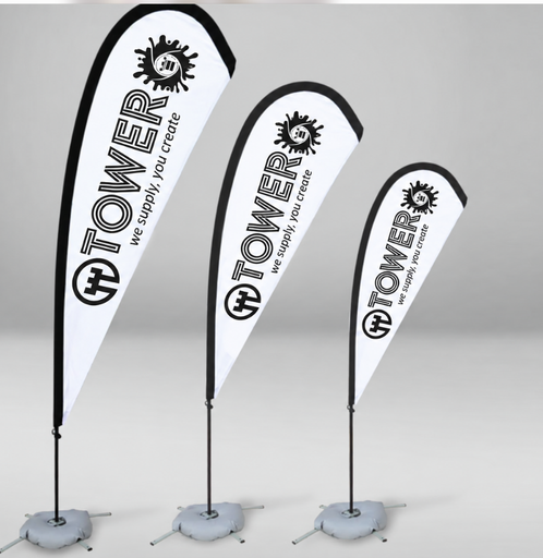 [ADVLAGXXL/IMPR] DISPLAY + IMPRESION EN TELA FLYING BANNER LAGRIMA XXL DE 5.4 CON BASE CRUZ Y FLOTADOR ( GRAFICA DE 4.46 MTS )