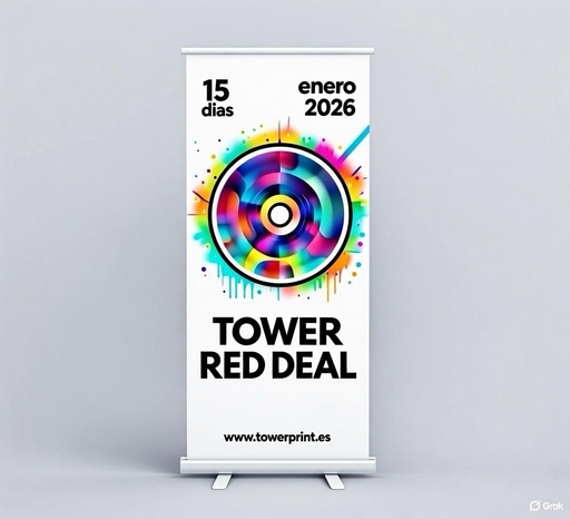 [TASGXECO100] DISPLAY ENROLLABLE ROLL UP 2 X 1 MTS. PROMO RED DEAL 10 SGX