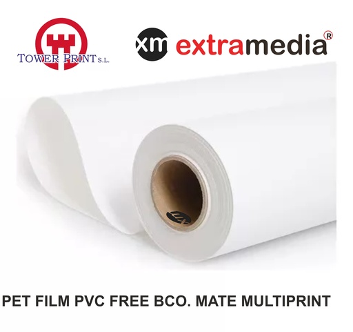 [EXNR2175/PM54] EXTRA MEDIA PET FILM PVC FREE BCO. MATE MULTIPRINT REMOVIBLE 1.37X50