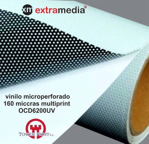 [EXTRA6200UV42] EXTRA MEDIA VINILO MICROPERFORADO 160My. MULTIPRINT 1.07X50