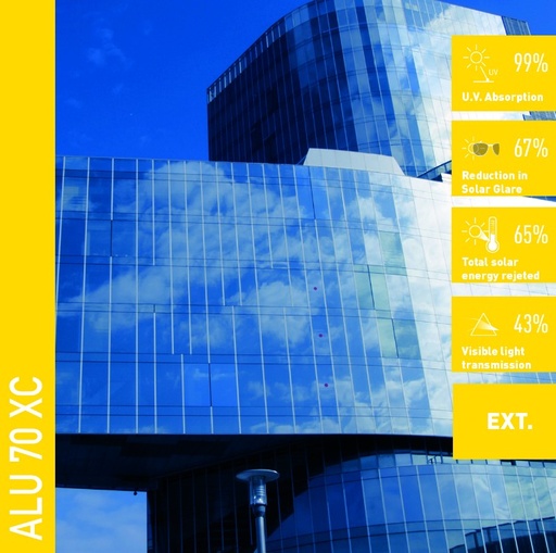 [167ALU70XCML] LAMINA SOLAR ESPEJO EXTERIOR SOLAR SCREEN ALU 70XC 1.52 M.L.
