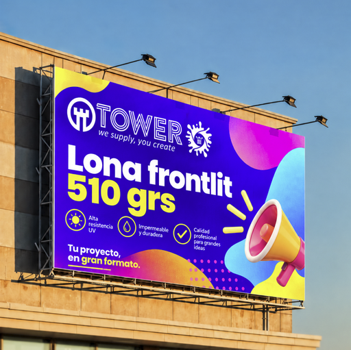 [FJFRONT510/63] LONA FRONTLIT SATIN 510 GRS. FUJI KNF COATED 1,60x50,bob.