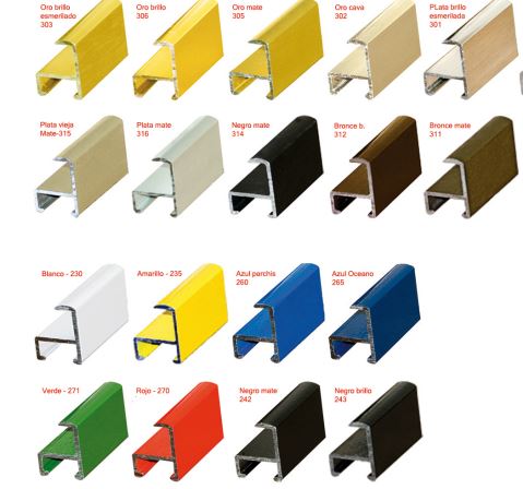 [91MALU123AZ] MARCO ALUM. AZUL BARRA DE 3 MTS.PACK 10 UND.