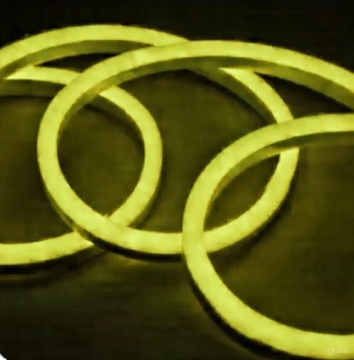 [GTNEONFLEXYE] NEONLED ECO AMARILLO LIMON 6 MM DIAMETRO, 12V. ROLLO DE 25 MTS. M.L.