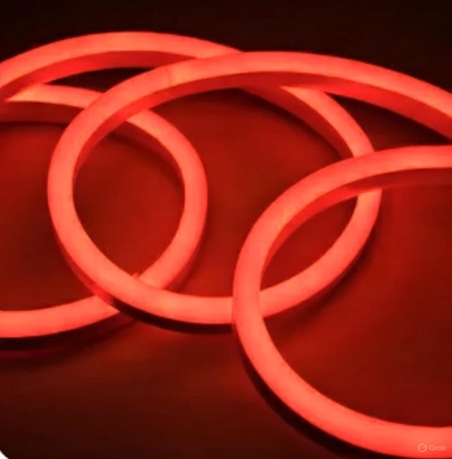 [GTNEONFLEXRO] NEONLED ECO ROJO 6 MM DIAMETRO, 12V. ROLLO DE 25 MTS. M.L.
