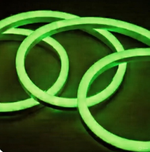 [GTNEONFLEXVE] NEONLED ECO VERDE 6 MM DIAMETRO, 12V. ROLLO DE 25 MTS. M.L.
