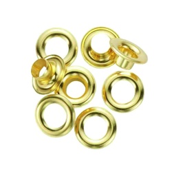 [82016807] EMBLEM OLLAO METAL 18.2mm ORO 500 PARES  ( liquidacion hasta fin de stock)