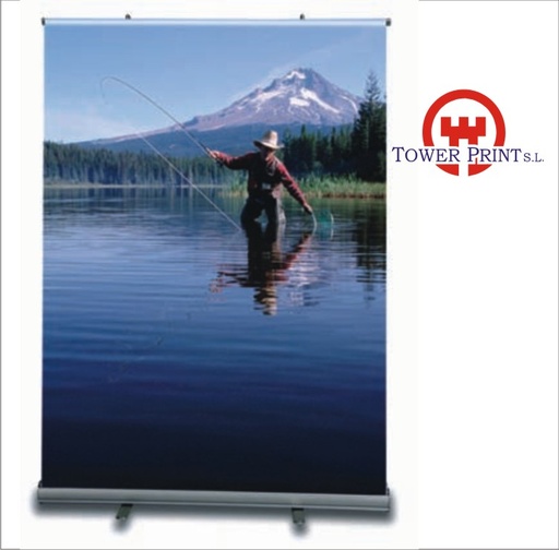 [101PETPVC42] PET DISPLAY ROLL UP OPACO SOLV. ES-BANR120  250My SATIN 1.07X50