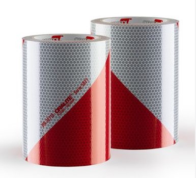 [015821] REFLECTANTE ORALITE 5821 MICROESFERAS NIVEL 2 BLANCO/ROJO 141X50 MTS KIT 2 UND.