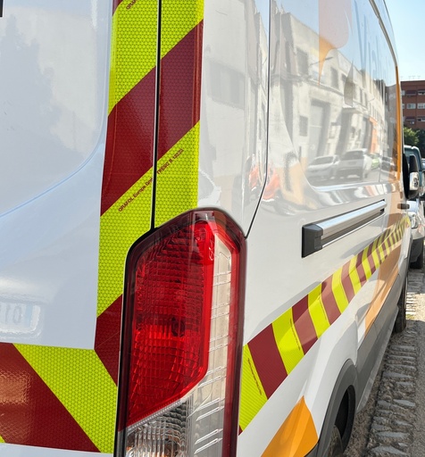 [01VC612141] REFLECTANTE ORALITE VC612 MICROPRISMATICOS NIVEL3 CHEVRON AMARILLO FLUO/ROJO 141X50 MTS KIT 2 UND.