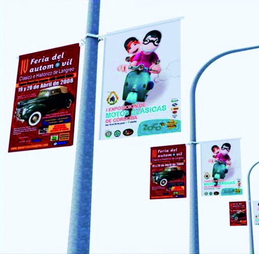 [34SOF1BR] SOPORTE BANDEROLA DE FAROLA COMPLETO 1 BRAZO 90 CMS. ( JARETON DE 4 CMS )