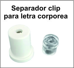 [MSGMD60421] TAQUITO CLIP SEPARADOR PARA LETRA CORPOREA 21 MM ATORNILLADO 60421 (pack 100 und)