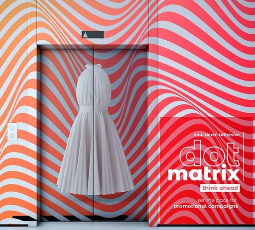 [81RSSDOTWM42] VINILO DECAL DOT MATRIX R PE100 MULTIPRINT. BCO. MATE 1.05X50 (Z3463R)