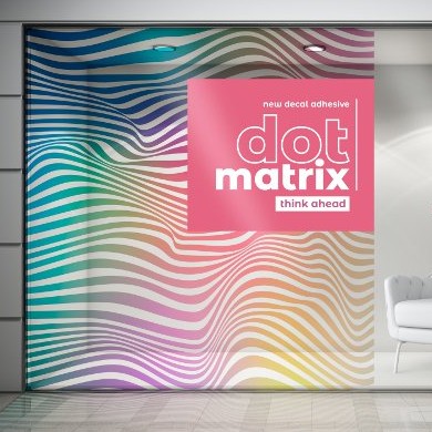 [81RSSDOTCG54] VINILO DECAL DOT MATRIX R PE100 MULTIPRINT. TRANSPARENTE BRILLO 1.37X50