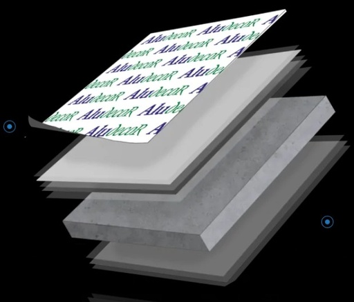 [PSANMNB3153/ALUDECOR] PANEL SANDWICH ALUMINIO 3 MM NEGRO MATE/NEGRO BRILLO 0.3mm (PLEGAR) ALUDECOR 3050X1500,und 