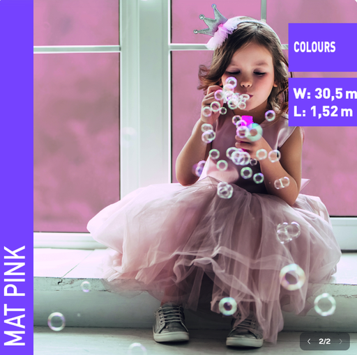 [167MATPINK] LAMINA SOLAR SCREEN DESIGN MAT PINK PET 1.52 m.l. 