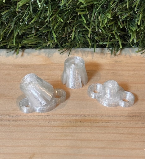 [3JEASYCLIP15] TAQUITO CLIP SEPARADOR PET PARA LETRA CORPOREA 15 MM PARA ENCOLAR O ATORNILLAR, PACK 50 UND (uso interior o exterior)