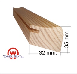 [67MBAS275] LISTON DE MADERA PARA BASTIDOR DE LIENZO, 3 MTS.