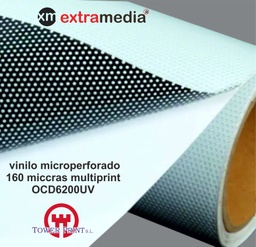 [EXTRA6200UV42] EXTRA MEDIA VINILO MICROPERFORADO 160My. MULTIPRINT 1.07X50